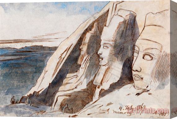 Edward Lear Abu Simbel Stretched Canvas Print / Canvas Art