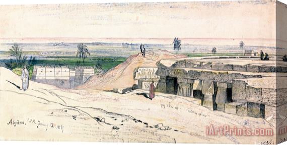 Edward Lear Abydos, 1 00 Pm, 12 January 1867 (134) Stretched Canvas Print / Canvas Art
