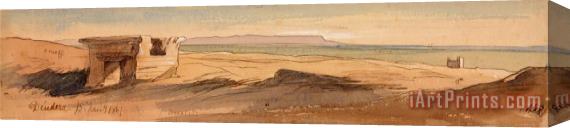 Edward Lear Dendera, 15 January 1867 (158) Stretched Canvas Print / Canvas Art