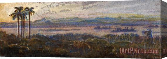 Edward Lear Indian River Landscape Stretched Canvas Print / Canvas Art