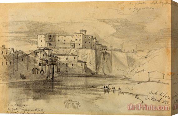 Edward Lear Isola Di Sora, 31 Mar. 1842 Stretched Canvas Painting / Canvas Art