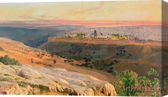 Edward Lear Jerusalem From The Mount Of Olives Stretched Canvas Painting / Canvas Art