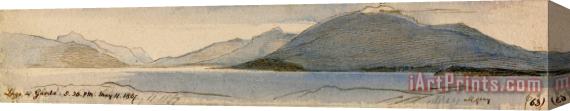 Edward Lear Lago Di Garda 2 Stretched Canvas Painting / Canvas Art