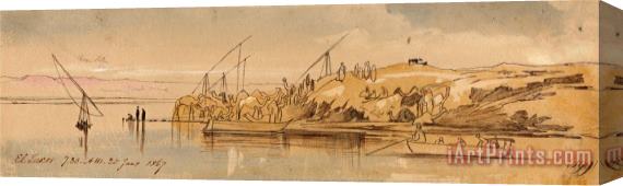 Edward Lear Luxor, 7 30 Am, 20 January 1867 (199) Stretched Canvas Print / Canvas Art