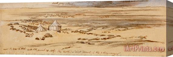 Edward Lear Near Beer El Abt, 4 30 Pm, 28 March 1867 (23) Stretched Canvas Painting / Canvas Art