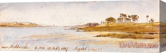 Edward Lear Near Maharraka, 6 00 P.m., February 13, 1867 (458) Stretched Canvas Print / Canvas Art