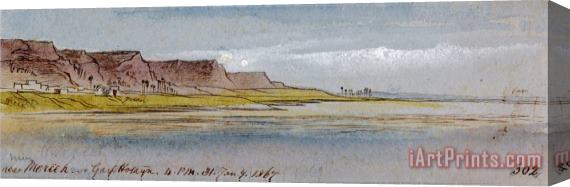 Edward Lear Near Mereeh Or Garf Hossayn, 4 00 Pm, 31 January 1867 (302) Stretched Canvas Print / Canvas Art