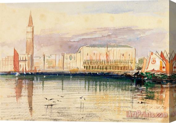 Edward Lear Venice, The Doge's Palace Stretched Canvas Print / Canvas Art