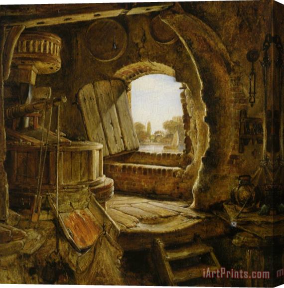 Edward William Cooke Rembrants Fathers Mill Stretched Canvas Painting / Canvas Art