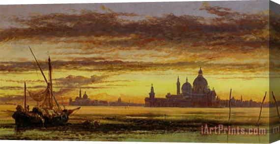 Edward William Cooke Sunset Sky, Salute And San Giorgio Maggiore Stretched Canvas Painting / Canvas Art