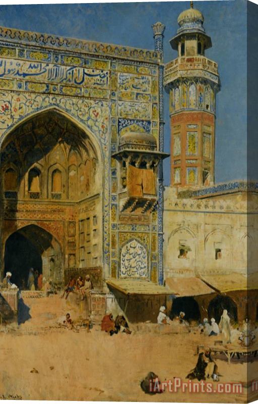 Edwin Lord Weeks Jumma Musjed Lahore India Stretched Canvas Print / Canvas Art