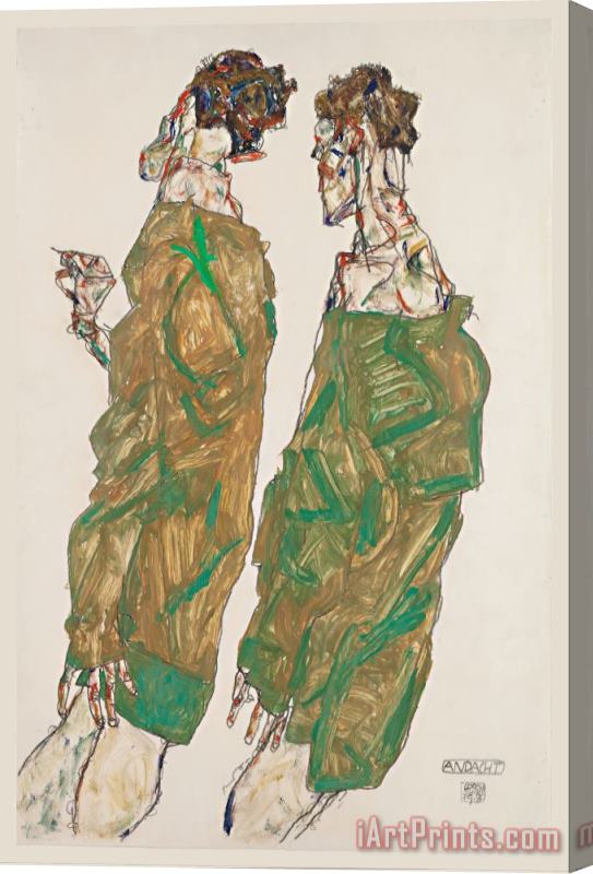 Egon Schiele Devotion Stretched Canvas Print / Canvas Art