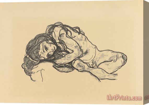 Egon Schiele Madchen / Girl Stretched Canvas Print / Canvas Art