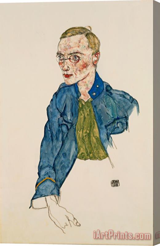 Egon Schiele One Year Volunteer Lance Corporal Stretched Canvas Print / Canvas Art