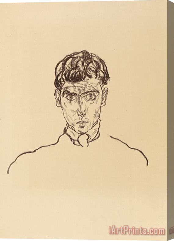Egon Schiele Portrat Paris Von Gutersloh / Portrait of Paris Von Gutersloh Stretched Canvas Painting / Canvas Art