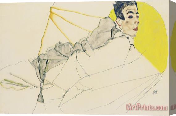 Egon Schiele Reclining Boy (erich Lederer) Stretched Canvas Print / Canvas Art