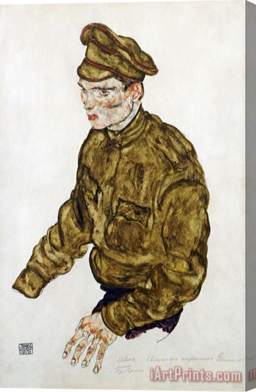 Egon Schiele Russian Prisioner of War Stretched Canvas Print / Canvas Art