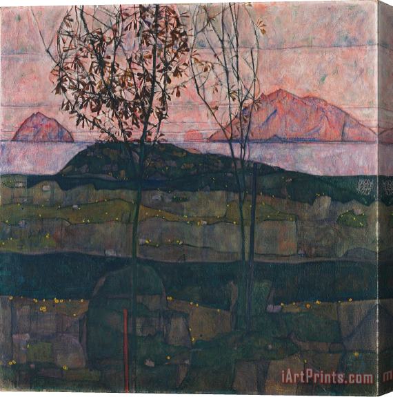 Egon Schiele Setting Sun Stretched Canvas Print / Canvas Art