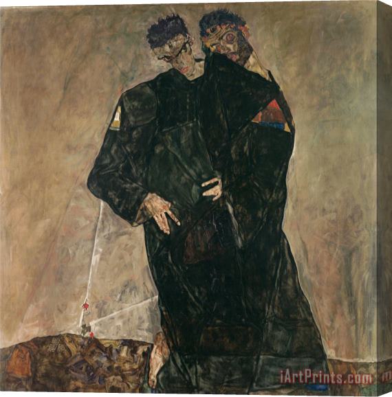 Egon Schiele The Hermits Stretched Canvas Painting / Canvas Art