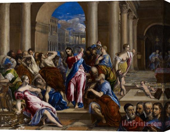 El Greco Christ Driving The Money Changers From The Temple Stretched Canvas Painting / Canvas Art