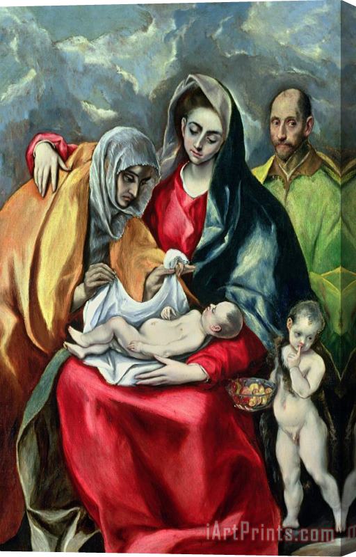 El Greco Domenico Theotocopuli The Holy Family With St Elizabeth Stretched Canvas Painting / Canvas Art