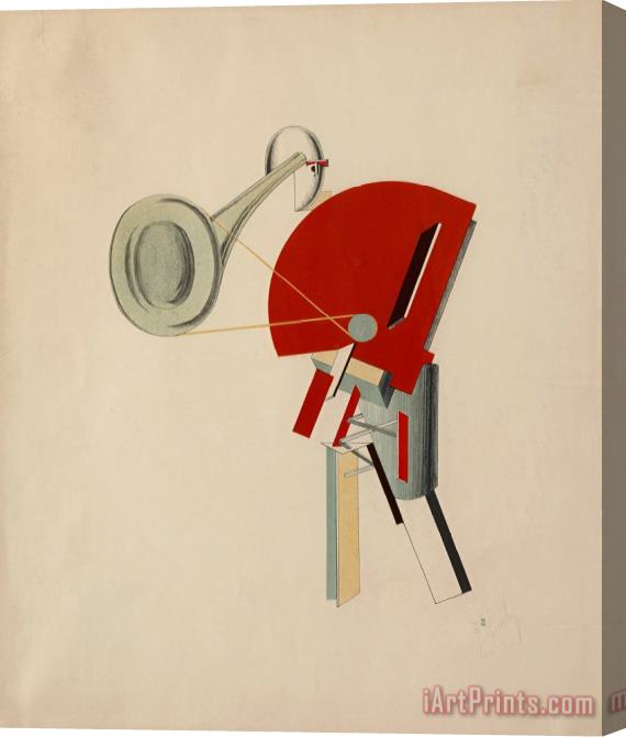 El Lissitzky Radio Announcer Stretched Canvas Print / Canvas Art