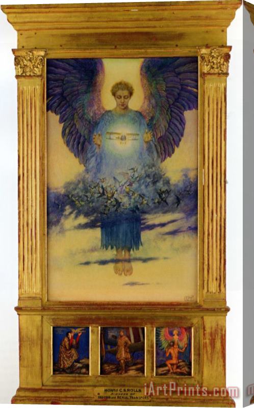 Eleanor Fortescue Brickdale In Honor of C.s Rolls, Pioneer of Motor And Aerial Transport Stretched Canvas Print / Canvas Art