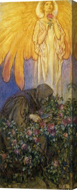 Eleanor Fortescue Brickdale My Rose I Gather for The Breast of God Stretched Canvas Painting / Canvas Art