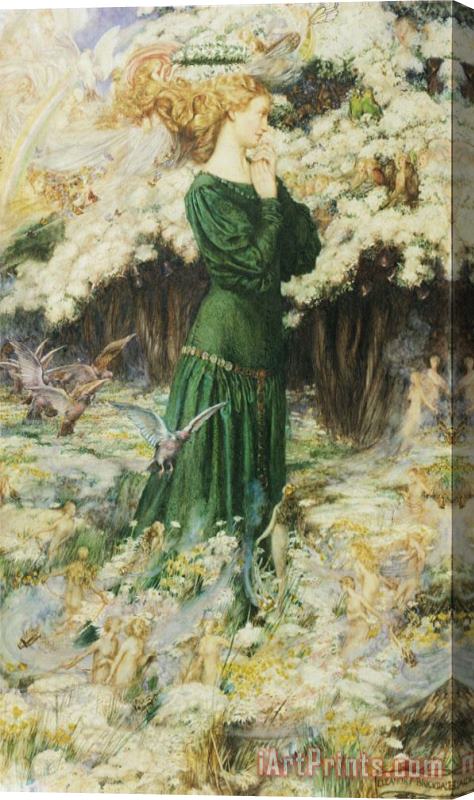 Eleanor Fortescue Brickdale The Lover's World Stretched Canvas Print / Canvas Art