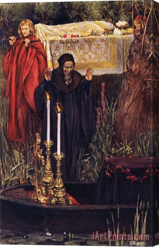 Eleanor Fortescue Brickdale The Passing of Elaine Stretched Canvas Print / Canvas Art