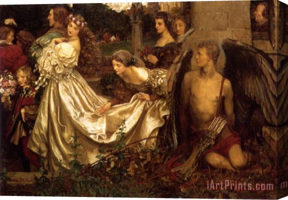 Eleanor Fortescue Brickdale The Uninvited Guest Stretched Canvas Print / Canvas Art