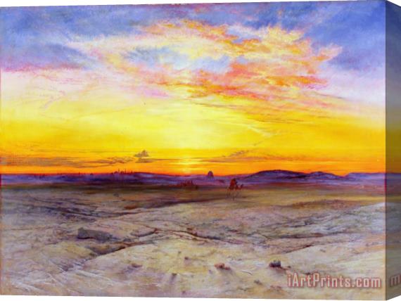 Elijah Walton The Tombs of Sultans near Cairo at Sunset Stretched Canvas Painting / Canvas Art