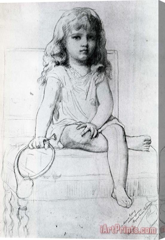 Elizabeth Jane Gardner Bouguereau Sketch for Portrait of Rudyard Kipling's Daughter Stretched Canvas Print / Canvas Art