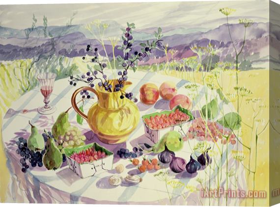 Elizabeth Jane Lloyd French Table Stretched Canvas Print / Canvas Art