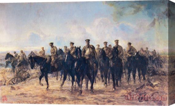 Elizabeth Thompson In The Retreat From Mons, The Royal Horse Guards Stretched Canvas Painting / Canvas Art