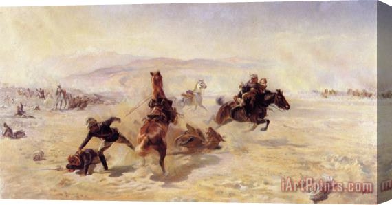 Elizabeth Thompson Rescue of The Wounded, Afghanistan Stretched Canvas Print / Canvas Art
