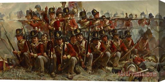 Elizabeth Thompson The 28th Regiment at Quatre Bras, 1815 Detail Stretched Canvas Print / Canvas Art