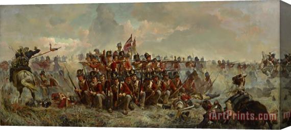 Elizabeth Thompson The 28th Regiment at Quatre Bras, 1815 Stretched Canvas Print / Canvas Art