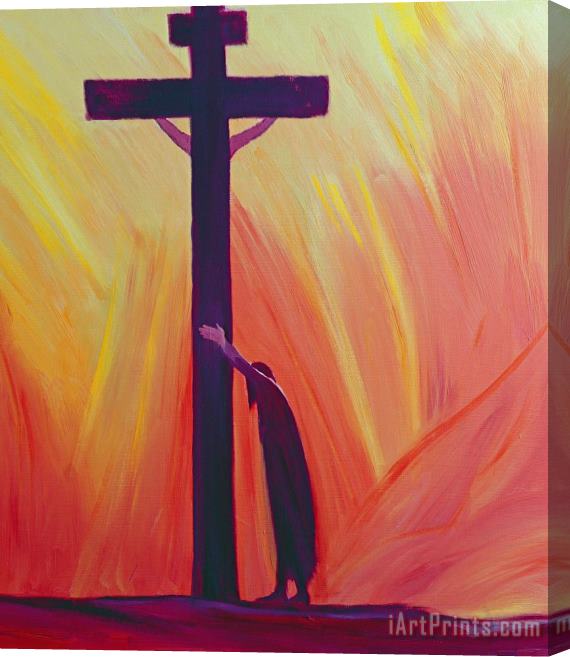 Elizabeth Wang In our sufferings we can lean on the Cross by trusting in Christ's love Stretched Canvas Print / Canvas Art