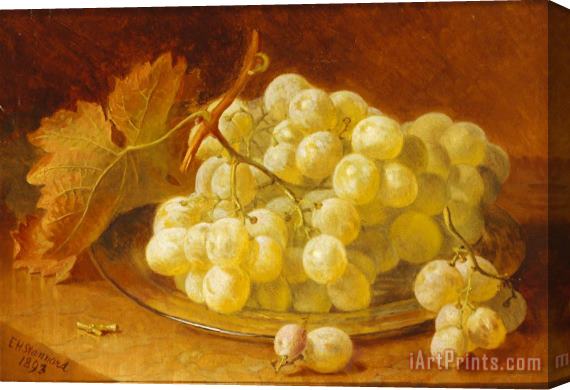 Eloise Harriet Stannard Grapes on a Silver Plate 1893 Stretched Canvas Print / Canvas Art