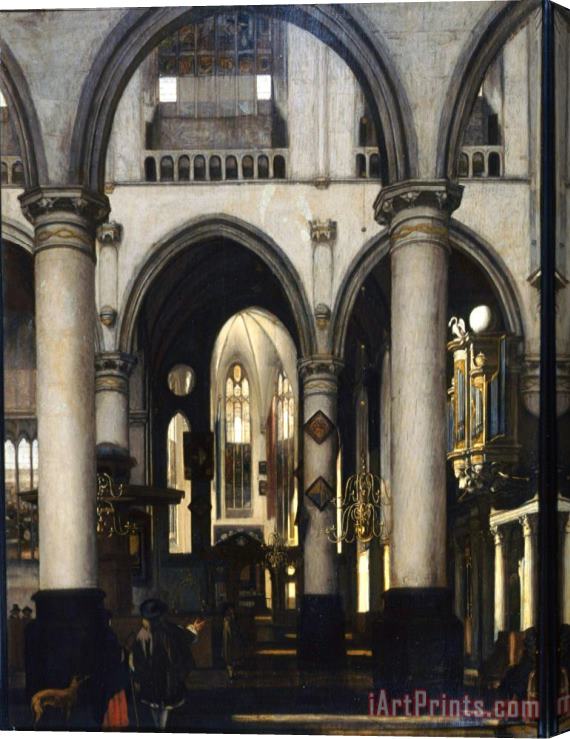 Emanuel De Witte View of a Church Interior Stretched Canvas Print / Canvas Art