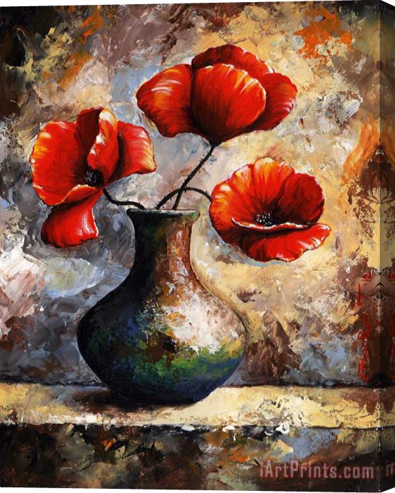 Emerico Toth Red Poppies Stretched Canvas Painting / Canvas Art