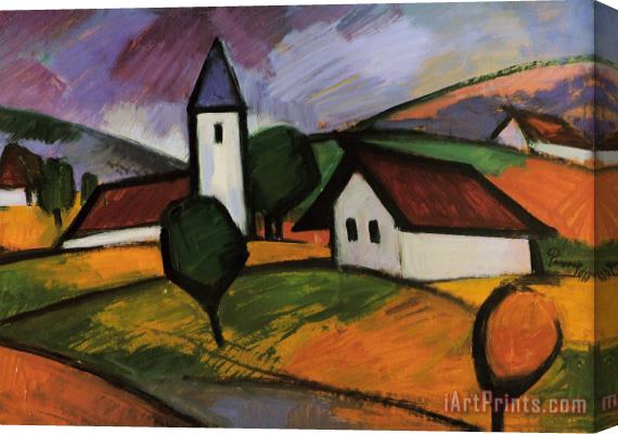 Emil Parrag Village Stretched Canvas Painting / Canvas Art