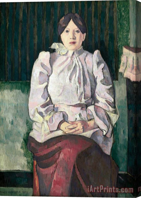 Emile Bernard Portrait of Marie Lemasson Stretched Canvas Print / Canvas Art