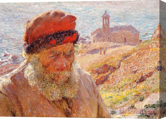 Emile Claus Ampelio, Old Fisherman of Bordighera Stretched Canvas Print / Canvas Art