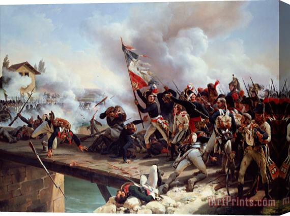Emile Jean Horace Vernet The Battle of Pont d'Arcole Stretched Canvas Print / Canvas Art