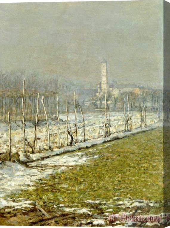 Emilio Longoni Landscape. Winter Sun Stretched Canvas Print / Canvas Art