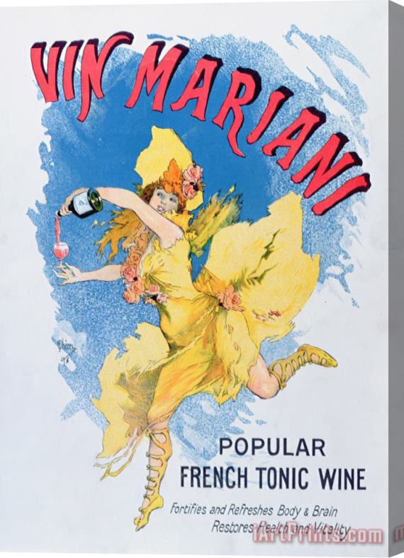 English School Advertisement For Vin Mariani From Theatre Magazine Stretched Canvas Print / Canvas Art