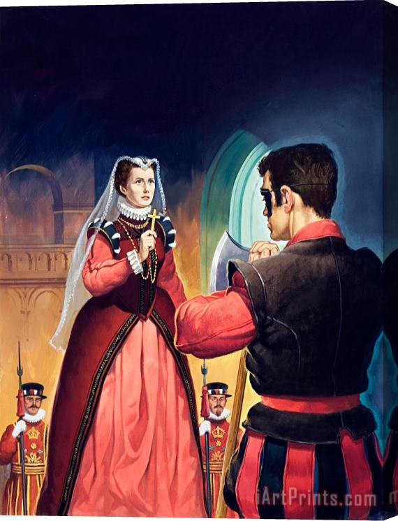 English School Execution of Mary Queen of Scots Stretched Canvas Painting / Canvas Art