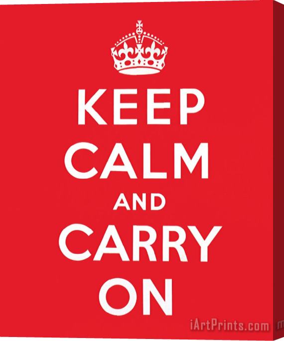 English School Keep Calm And Carry On Stretched Canvas Painting / Canvas Art